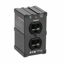 Eaton Tripp Lite Series Isobar 2-Outlet Surge Protector, Direct Plug-In, 1410 Joules, Diagnostic LEDs, Black Metal Housing