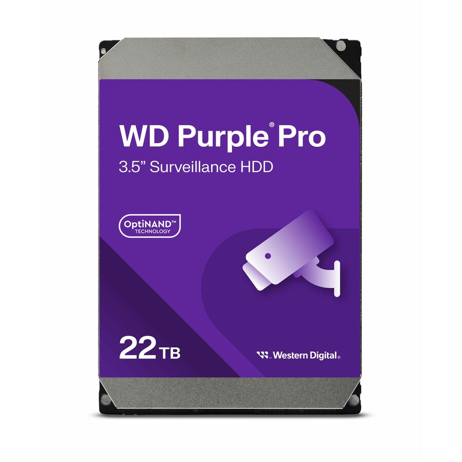 WD Purple Pro WD221PURP 22 TB Hard Drive - 3.5" Internal - SATA (SATA/600) - Conventional Magnetic Recording (CMR) Method