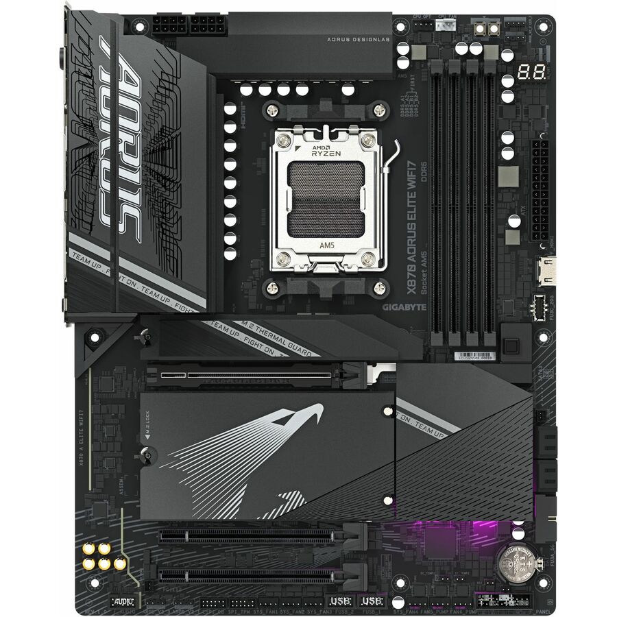 [20GigaX870ATX-AORUSEliteWiFi] Aorus Ultra Durable X870 AORUS ELITE WIFI7 Gaming Desktop Motherboard - AMD X870 Chipset - Socket AM5 - ATX