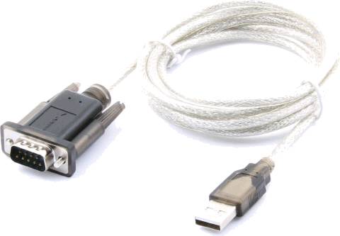 [04USBSerial] Sabrent serial cable Black, Silver 1.8 m USB Type-A DB-9