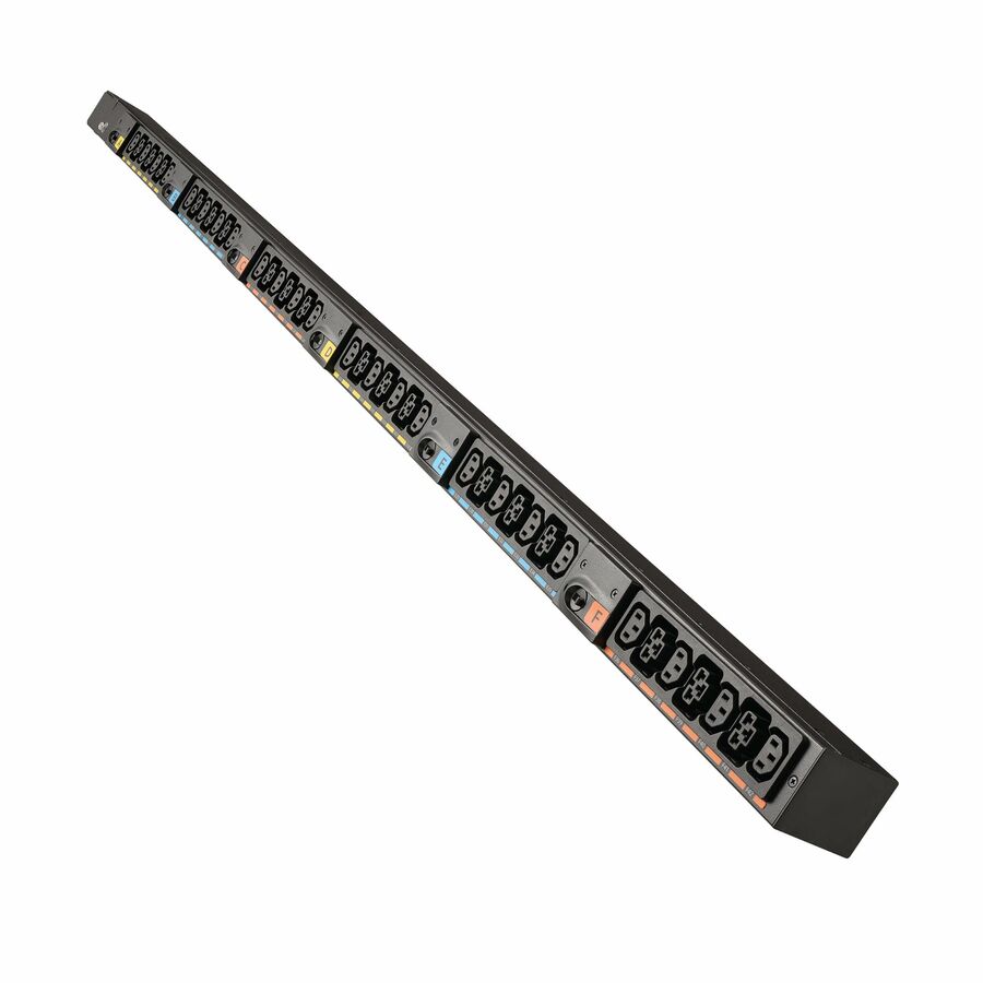 Eaton Universal-Input Basic PDU G4, 208V and 415/240V, 42 Outlets, Input Cable Sold Separately, End-Entry Input, 72-Inch 0U Vertical