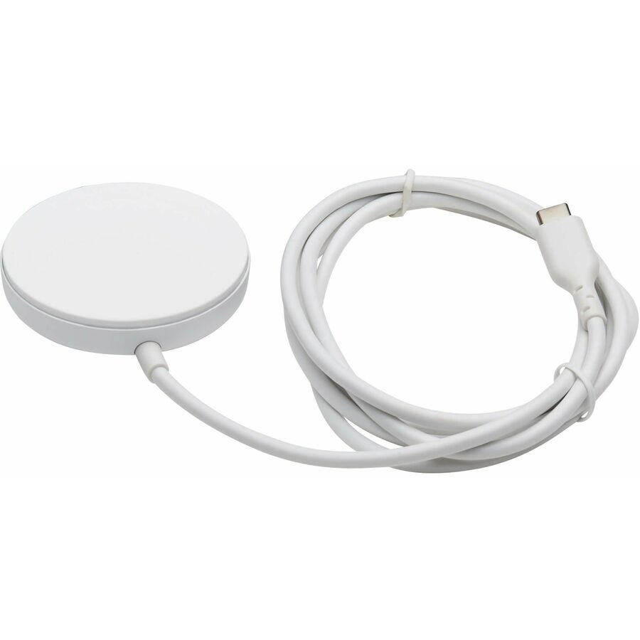 Eaton Tripp Lite Series 15W MagSafe Wireless Charger for iPhone 16-12 - Apple MFI Certified, Fast Charging Pad with Adjustable Stand & 5 ft Cable - White
