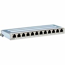 Eaton Tripp Lite Series Cat6a STP Patch Panel, 12 Ports, DIN Rail or Wall Mount, TAA