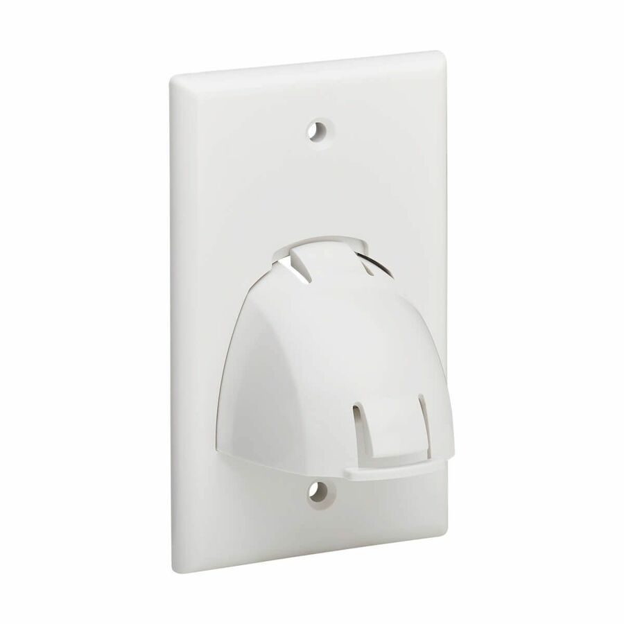 Eaton Tripp Lite Series Single-Gang Up-or Down-Angle Bulk Cable Wall Plate, White, TAA
