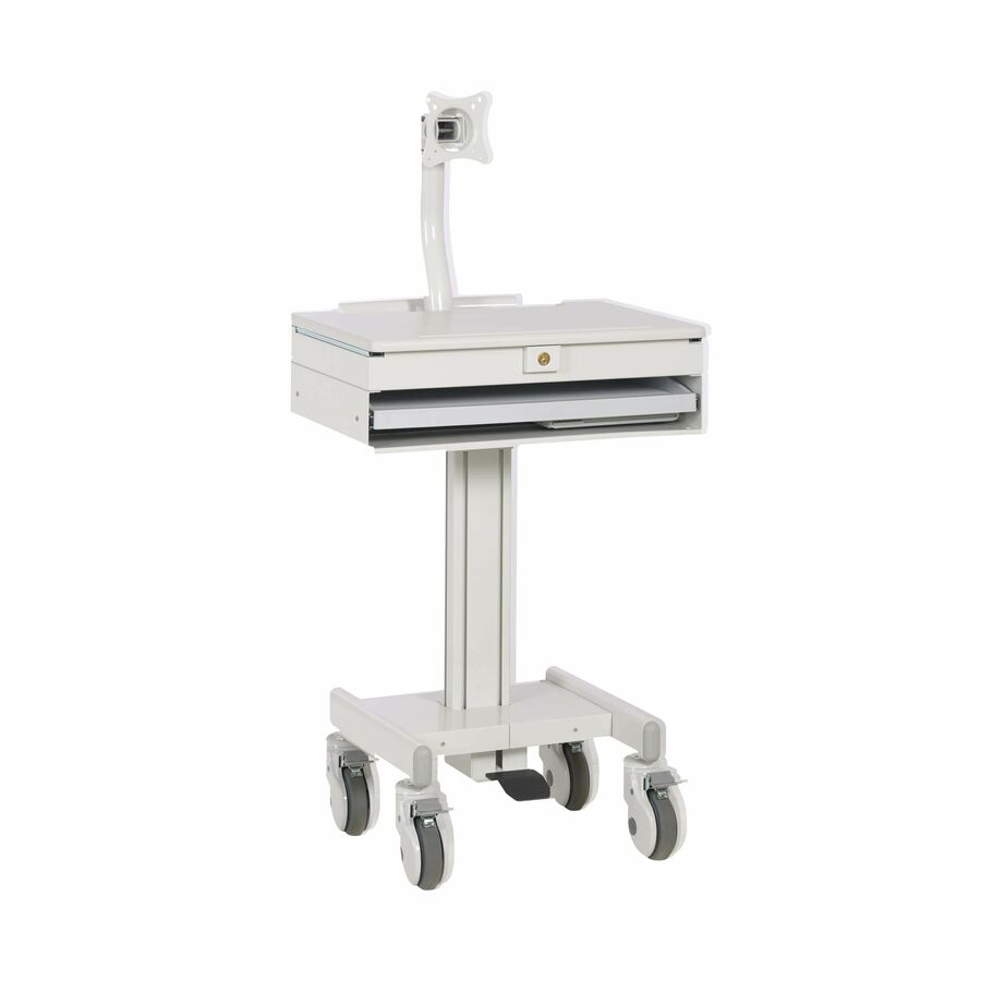 Tripp Lite series Mobile Workstation with Monitor Arm, Casters, Locking Drawer, TAA