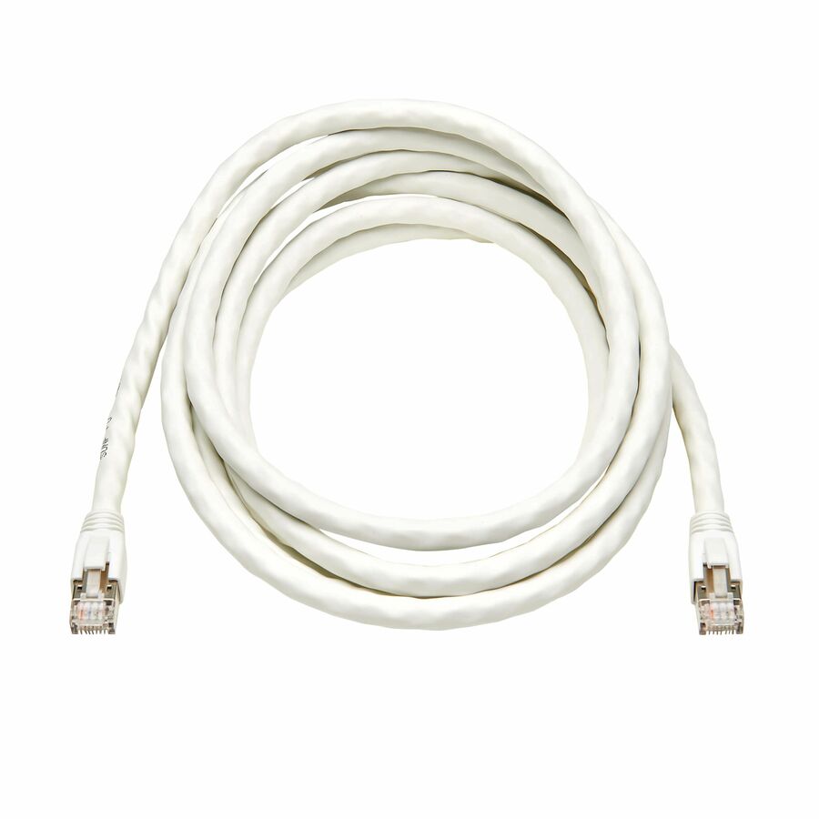 Eaton Tripp Lite Series Cat8 40G Snagless SSTP Ethernet Cable (RJ45 M/M), PoE, White, 10 ft. (3.1 m)