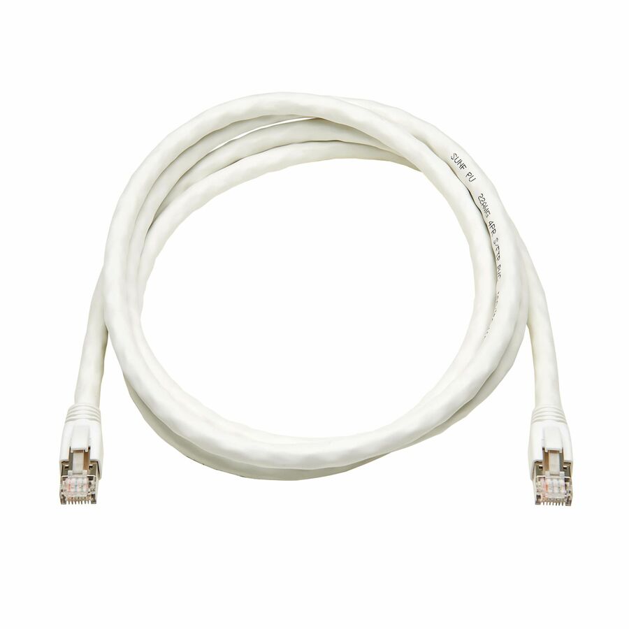 Eaton Tripp Lite Series Cat8 40G Snagless SSTP Ethernet Cable (RJ45 M/M), PoE, White, 6 ft. (1.8 m)