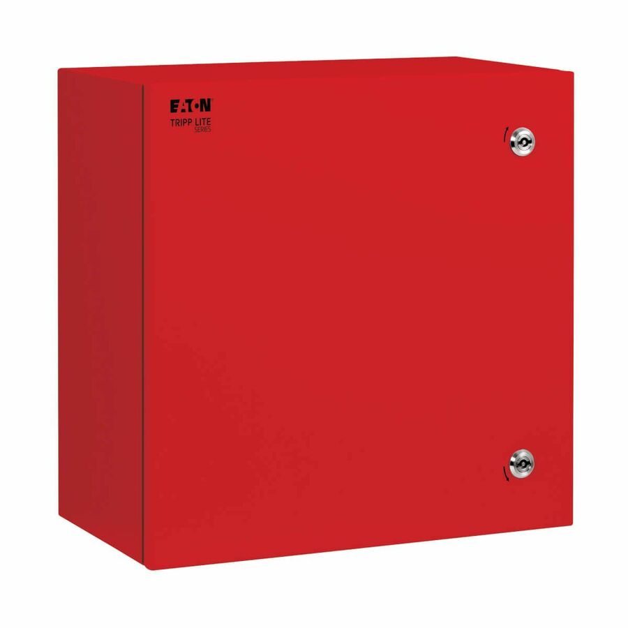 Eaton Tripp Lite Series SmartRack Outdoor Industrial Enclosure with Lock - NEMA 4, Surface Mount, Metal Construction, 18 x 18 x 10 in., Red