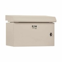 Tripp Lite by Eaton SmartRack Industrial Enclosure with Lock - NEMA 3R, Wall Mount, Metal Construction, Hinged Back, Internal Fans, 28 in. Depth, 6U, Gray
