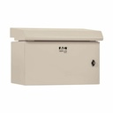 Eaton Tripp Lite Series SmartRack Industrial Enclosure - NEMA 3R, Wall Mount, Metal, Locking, Fan With Thermal Switch, 16.5 in. Depth, 6U, Gray