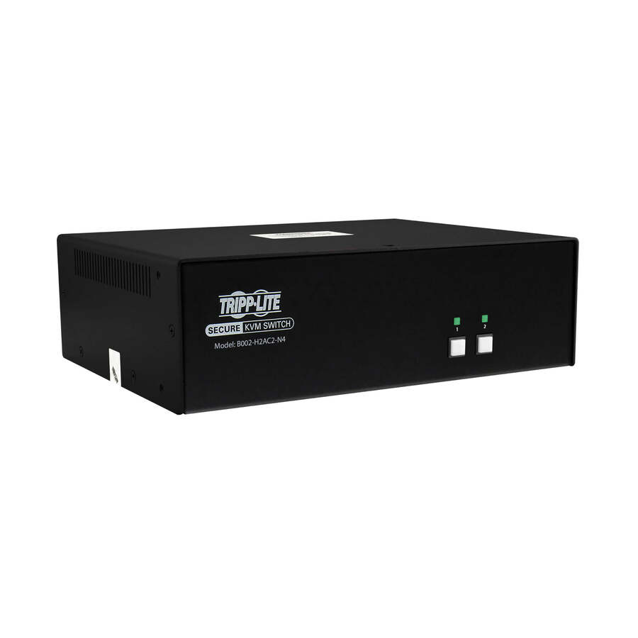 Tripp Lite by Eaton Secure KVM Switch, 2-Port, Dual Head, HDMI to HDMI, 4K, NIAP PP4.0, Audio, CAC, TAA