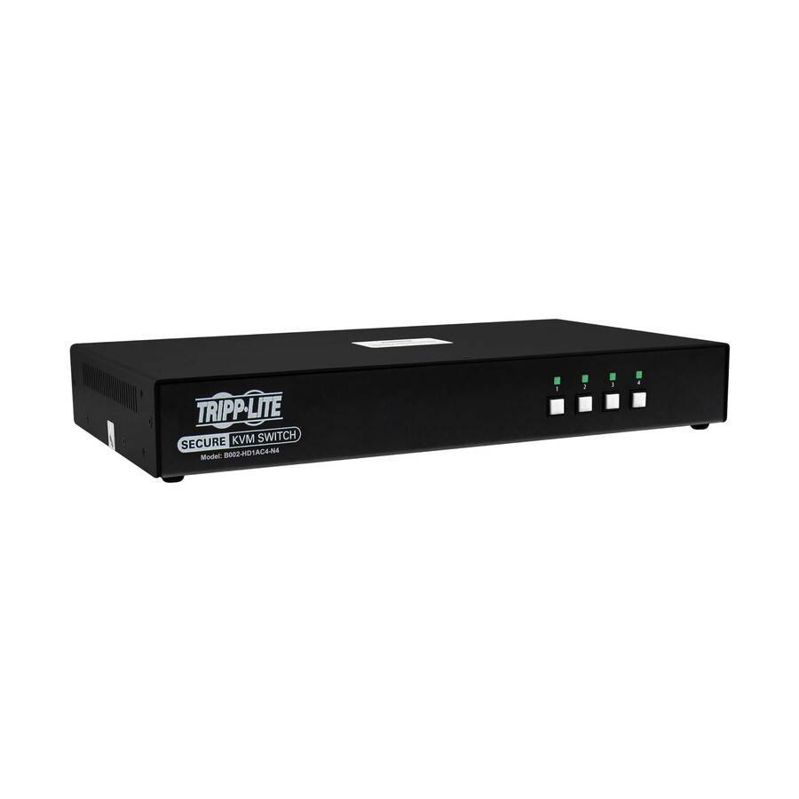 Tripp Lite by Eaton Secure KVM Switch, 4-Port, Single Head, DP to HDMI (x4), 4K, NIAP PP4.0, Audio, CAC, TAA