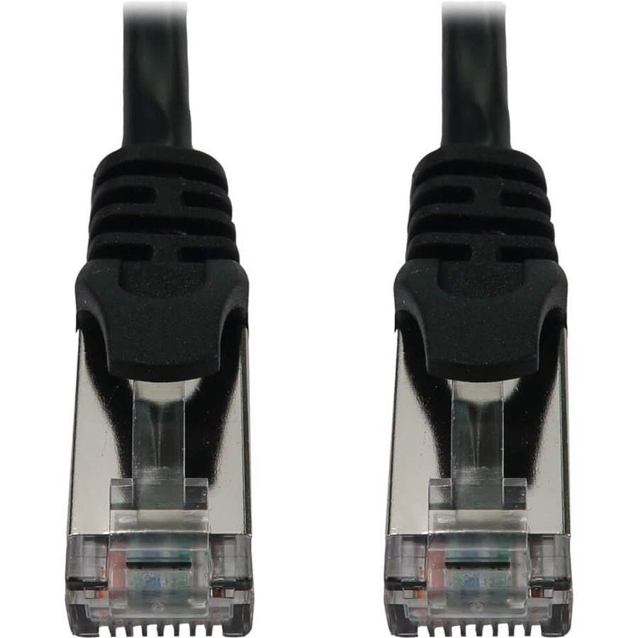 Eaton Tripp Lite Series Cat6a 10G Snagless Shielded Slim STP Ethernet Cable (RJ45 M/M), PoE, Black, 15 ft. (4.6 m)