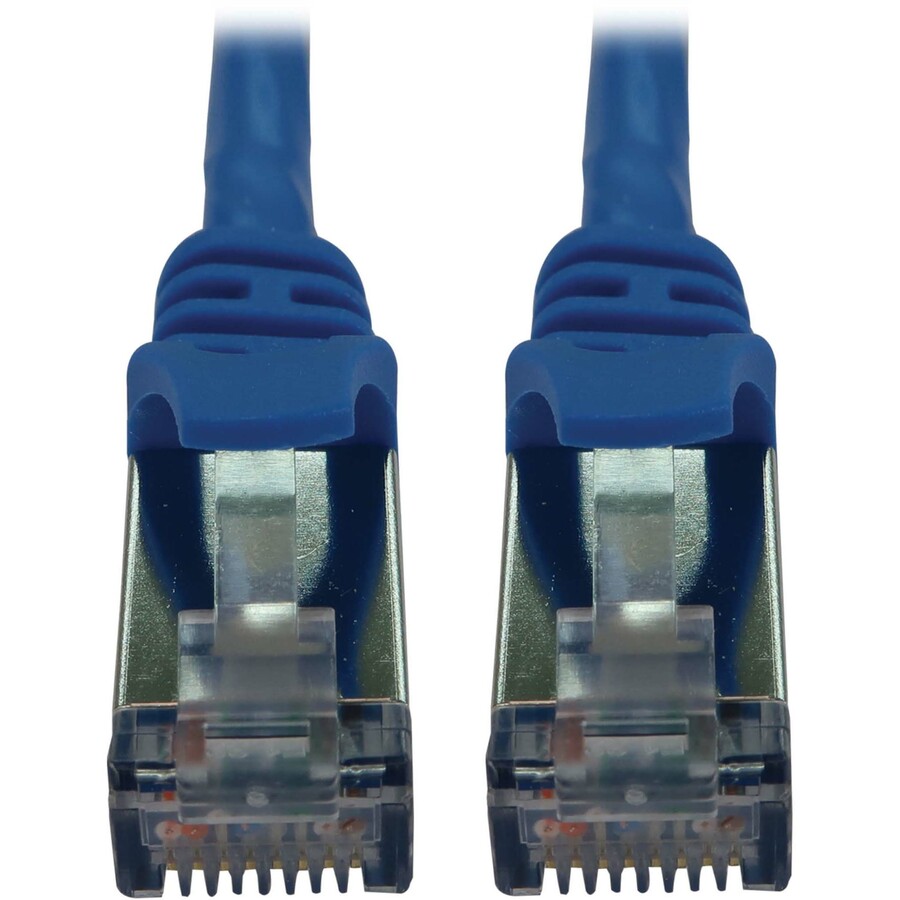 Eaton Tripp Lite Series Cat6a 10G Snagless Shielded Slim STP Ethernet Cable (RJ45 M/M), PoE, Blue, 10 ft. (3.1 m)
