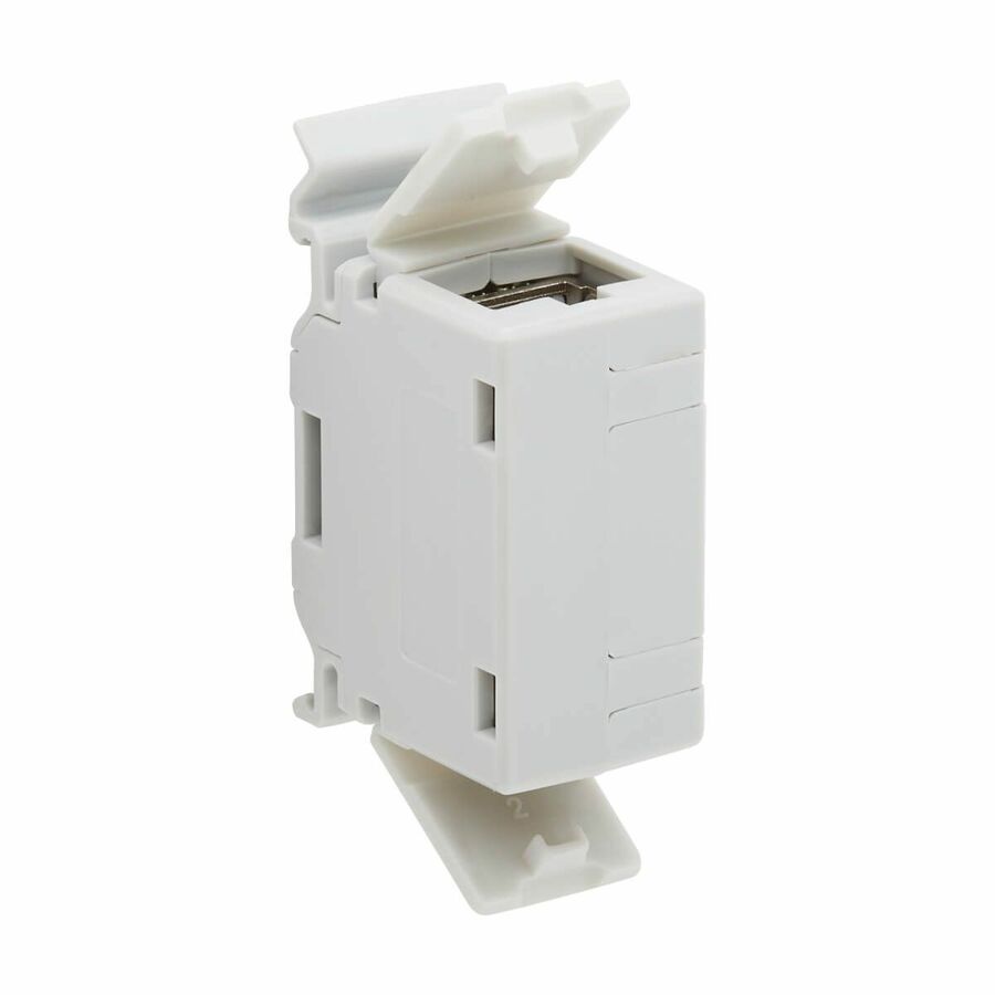 Eaton Tripp Lite Series Cat6a Shielded In-Line DIN-Rail Mountable Snap-In Coupler (RJ45 F/F), TAA