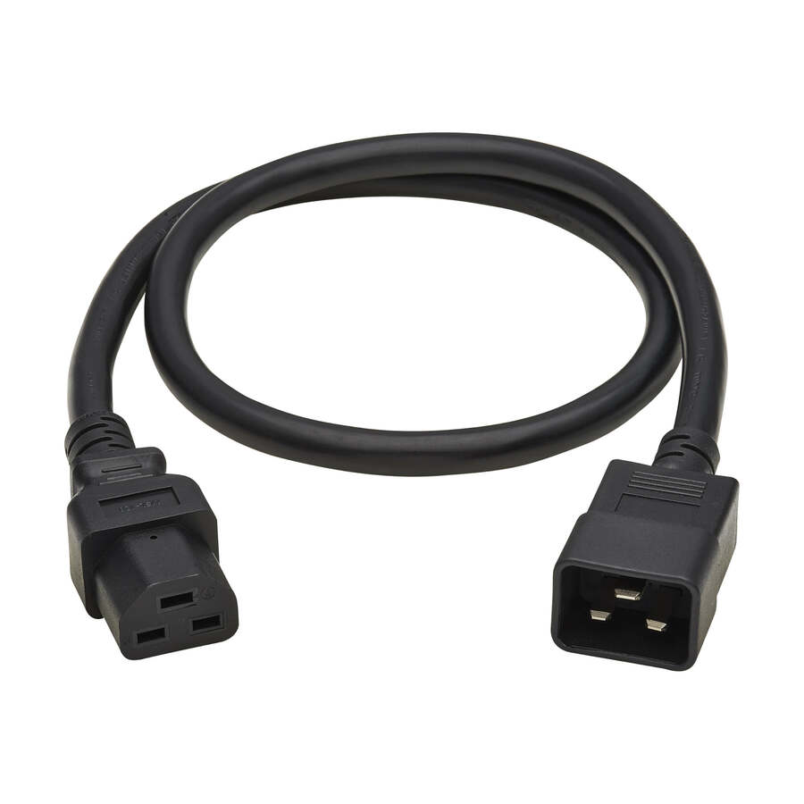 Tripp Lite by Eaton Power Cord, C20 to C21 - Heavy-Duty, 20A, 250V, 12 AWG, 3 ft. (0.91 m), Black