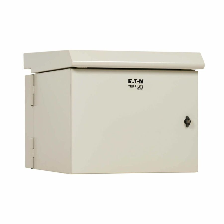 Eaton Tripp Lite Series SmartRack Industrial Enclosure - NEMA 3R, Wall Mount, Metal, Locking, Hinged Back, Fan With Thermal Switch, 32 in. Depth, 9U, Gray