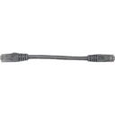 Eaton Tripp Lite Series Cat6a 10G Snagless Molded UTP Ethernet Cable (RJ45 M/M), PoE, Gray, 6 in. (15 cm)