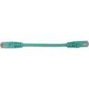 Eaton Tripp Lite Series Cat6a 10G Snagless Molded UTP Ethernet Cable (RJ45 M/M), PoE, Aqua, 6 in. (15 cm)