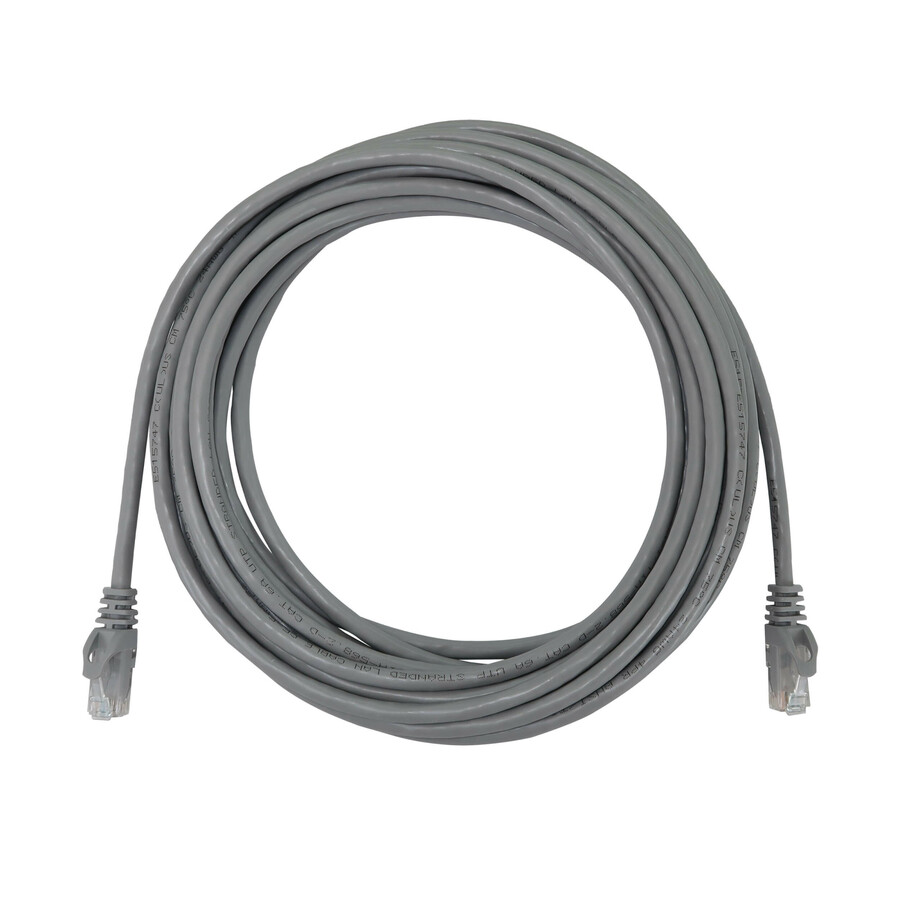 Eaton Tripp Lite Series Cat6a 10G Snagless Molded UTP Ethernet Cable (RJ45 M/M), PoE, Gray, 25 ft. (7.6 m)