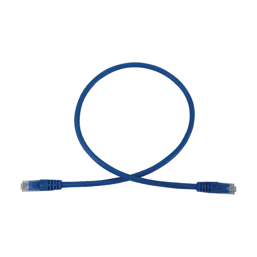 Eaton Tripp Lite Series Cat6a 10G Snagless Molded UTP Ethernet Cable (RJ45 M/M), PoE, Blue, 3 ft. (0.9 m)