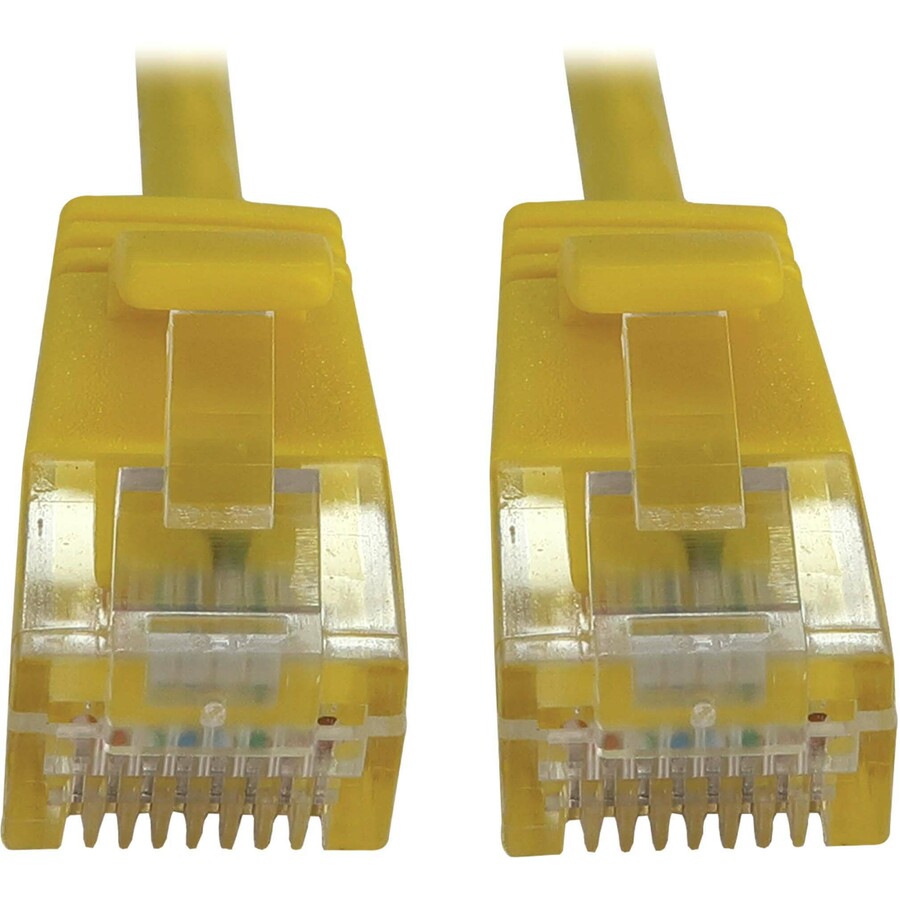 Tripp Lite by Eaton Cat6a 10G Snagless Molded Slim UTP Ethernet Cable (RJ45 M/M),PoE, Yellow, 5 ft. (1.5 m)