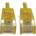 Tripp Lite by Eaton Cat6a 10G Snagless Molded Slim UTP Ethernet Cable (RJ45 M/M),PoE, Yellow, 5 ft. (1.5 m)