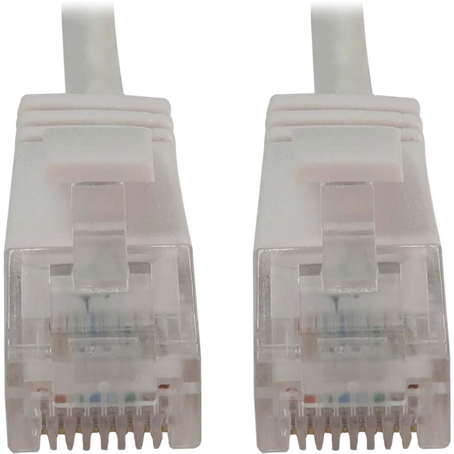Tripp Lite by Eaton Cat6a 10G Snagless Molded Slim UTP Ethernet Cable (RJ45 M/M), PoE, White, 25 ft. (7.6 m)
