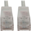 Tripp Lite by Eaton Cat6a 10G Snagless Molded Slim UTP Ethernet Cable (RJ45 M/M), PoE, White, 25 ft. (7.6 m)