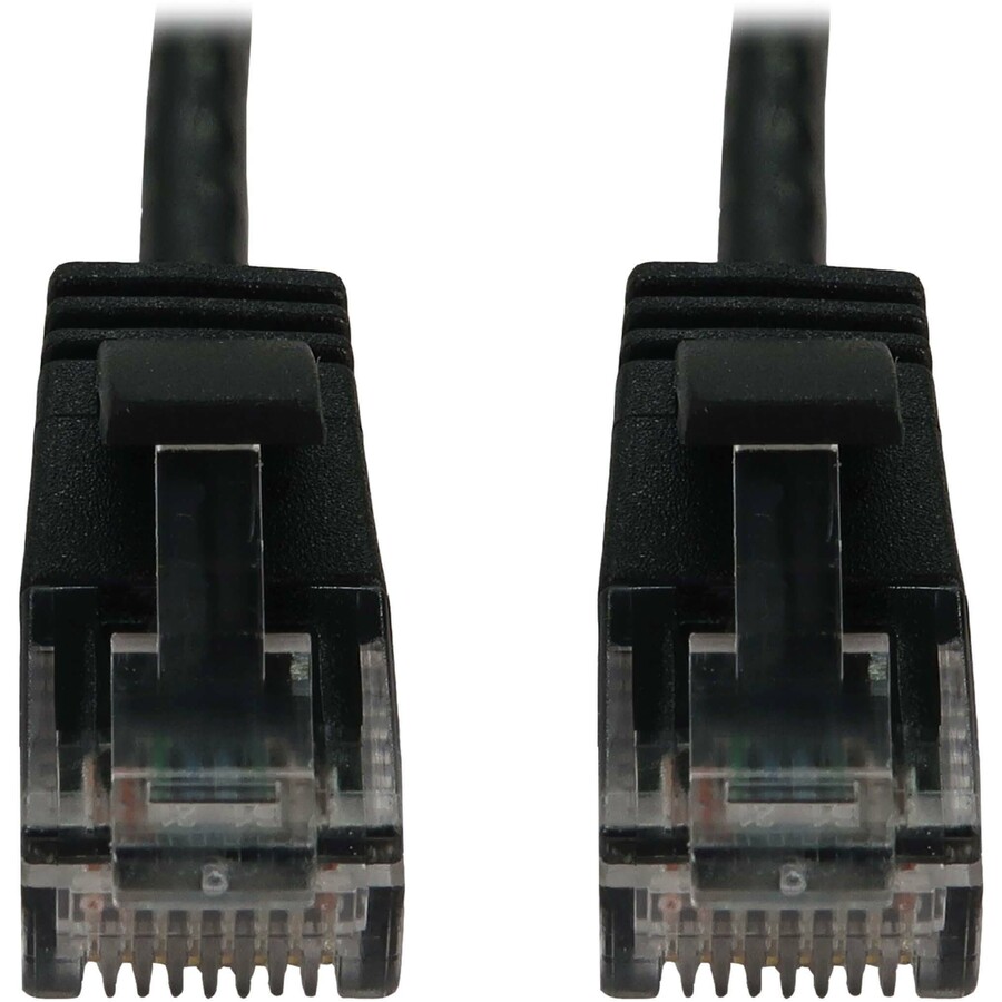 Tripp Lite by Eaton Cat6a 10G Snagless Molded Slim UTP Ethernet Cable (RJ45 M/M), PoE, Black, 6 in. (15 cm)