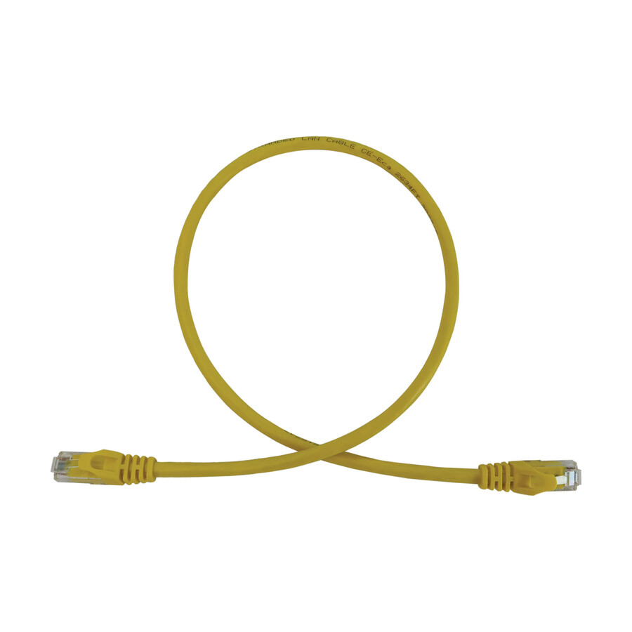 Eaton Tripp Lite Series Cat6a 10G Snagless Molded UTP Ethernet Cable (RJ45 M/M), PoE, Yellow, 3 ft. (0.9 m)