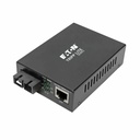 Eaton Tripp Lite Series Gigabit Multimode Fiber to Ethernet Media Converter, POE+, International Power Cables, 10/100/1000 SC, 1310 nm, 2 km (1.2 mi.)