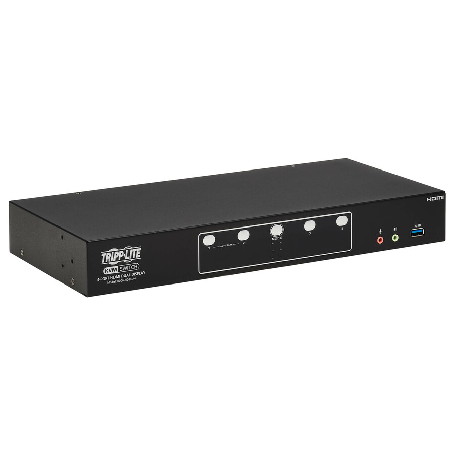 Tripp Lite by Eaton 4-Port HDMI Dual-Display KVM Switch - 4K 60 Hz USB 3.2 Gen 1 HDCP 2.2 USB Sharing