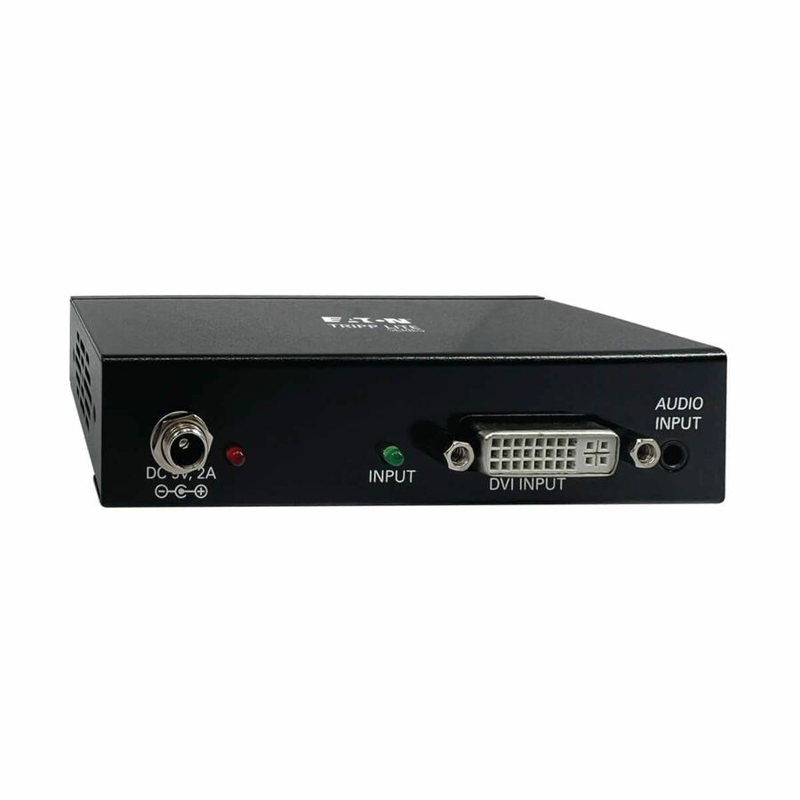 Eaton Tripp Lite Series 2-Port DVI Splitter with Audio and Signal Booster, Single-Link 1080p @ 60 Hz (DVI-D F/2xF), International Plug Adapters, TAA