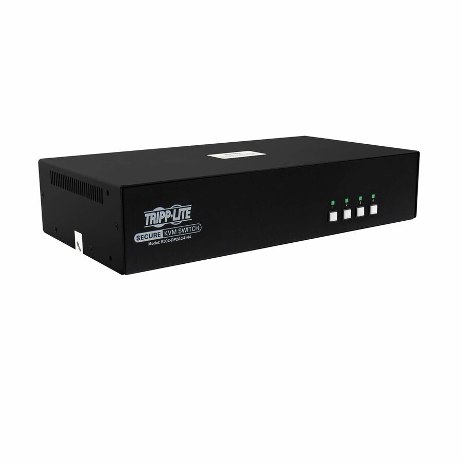 Tripp Lite by Eaton Secure KVM Switch, 4-Port, Dual Head, DisplayPort to DisplayPort, 4K, NIAP PP4.0, Audio, CAC, TAA