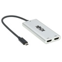 Eaton Tripp Lite Series Dual-Monitor Thunderbolt 3 to HDMI Adapter (M/2xF) - 4K 60 Hz, 4:4:4, Silver