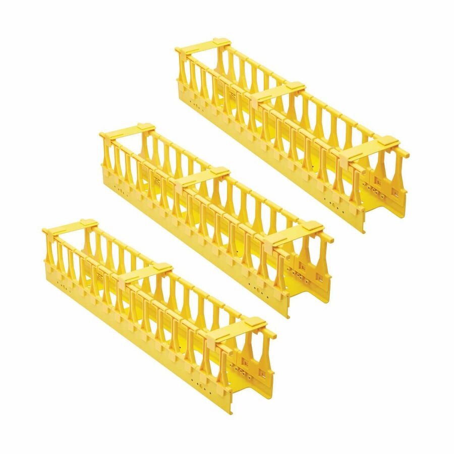 Eaton Tripp Lite Series High-Capacity Vertical Cable Manager - Double Finger Duct, Yellow, 6 ft. (1.8 m)