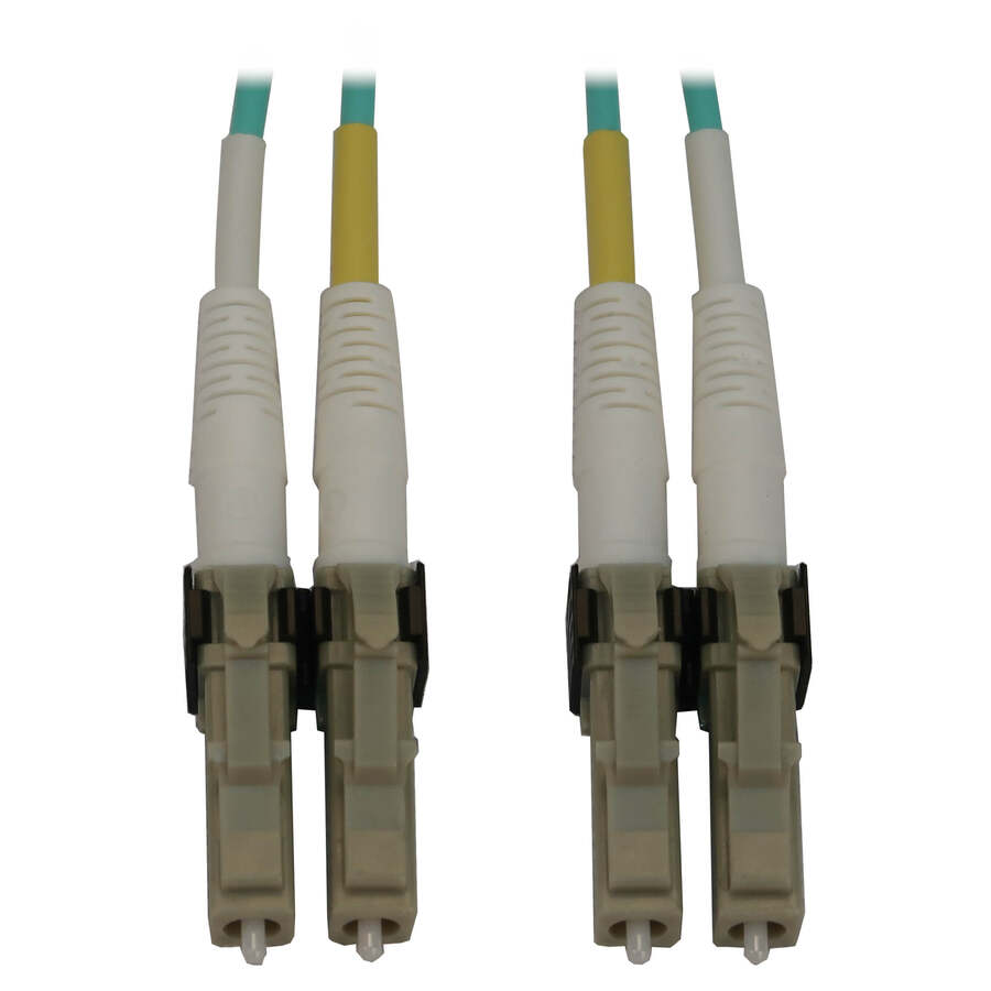 Eaton Tripp Lite Series 400G Multimode 50/125 OM3 Switchable Fiber Optic Cable (Duplex LC-PC M/M), LSZH, Aqua, 6 m (19.7 ft.)