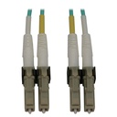 Eaton Tripp Lite Series 400G Multimode 50/125 OM3 Switchable Fiber Optic Cable (Duplex LC-PC M/M), LSZH, Aqua, 6 m (19.7 ft.)