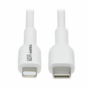 Eaton Tripp Lite Series USB-C to Lightning Sync/Charge Cable (M/M), MFi Certified, White, 2 m (6.6 ft.)