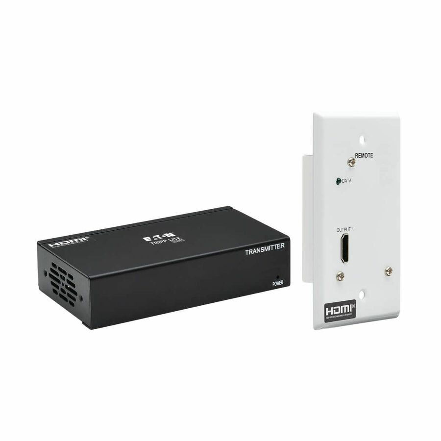 Eaton Tripp Lite Series DisplayPort to HDMI over Cat6 Extender Kit, Box Transmitter/Wall Plate Receiver, 4K 60 Hz, 4:4:4, PoC, HDCP 2.2, 230 ft. (70.1 m), TAA