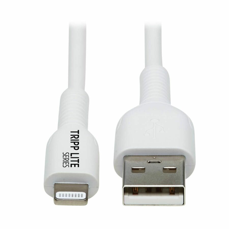Eaton Tripp Lite Series Safe-IT USB-A to Lightning Sync/Charge Antibacterial Cable (M/M), MFi Certified, White, 1 m (3.3 ft.)