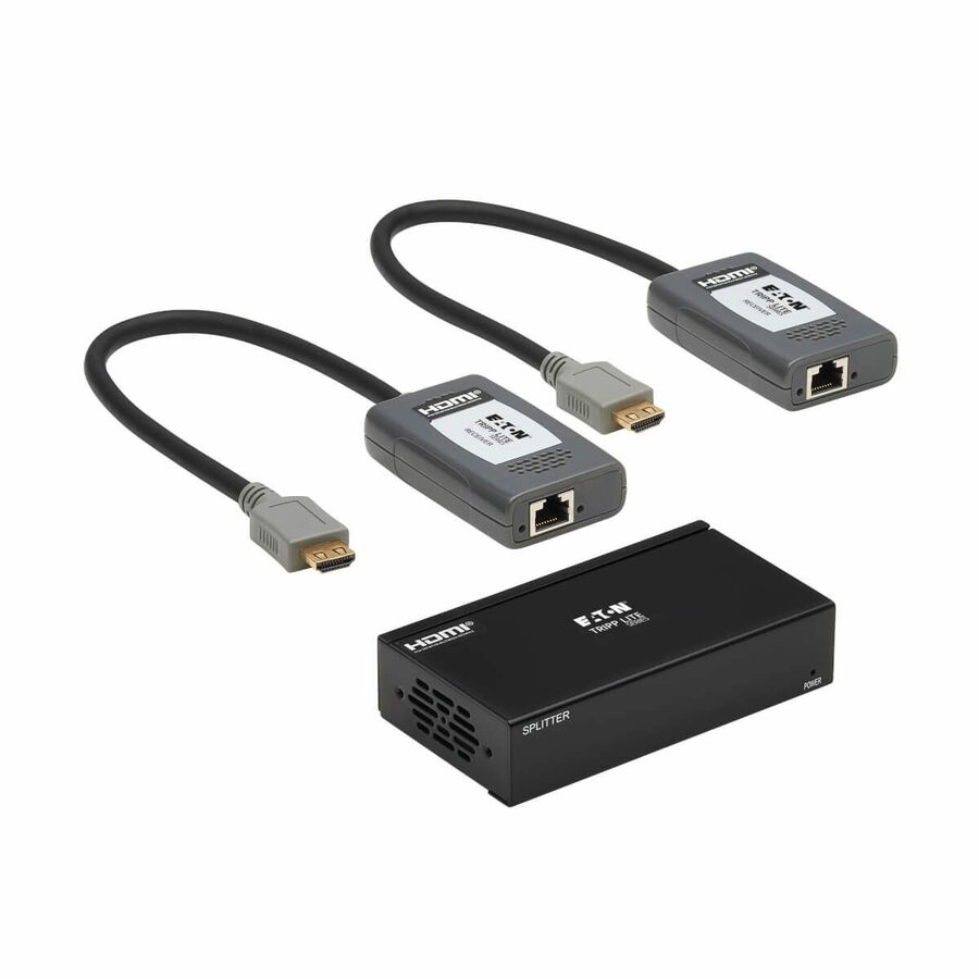 Eaton Tripp Lite Series 2-Port HDMI over Cat6 Extender Kit, Splitter/2x Pigtail Receivers - 4K 60 Hz, HDR, 4:4:4, PoC, 230 ft. (70.1 m), TAA