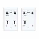 Eaton Tripp Lite Series HDMI over Cat6 Extender Kit, Wallplate, 4K 60Hz, 4:4:4, IR, PoC, HDR, HDCP 2.2, 230 ft., TAA