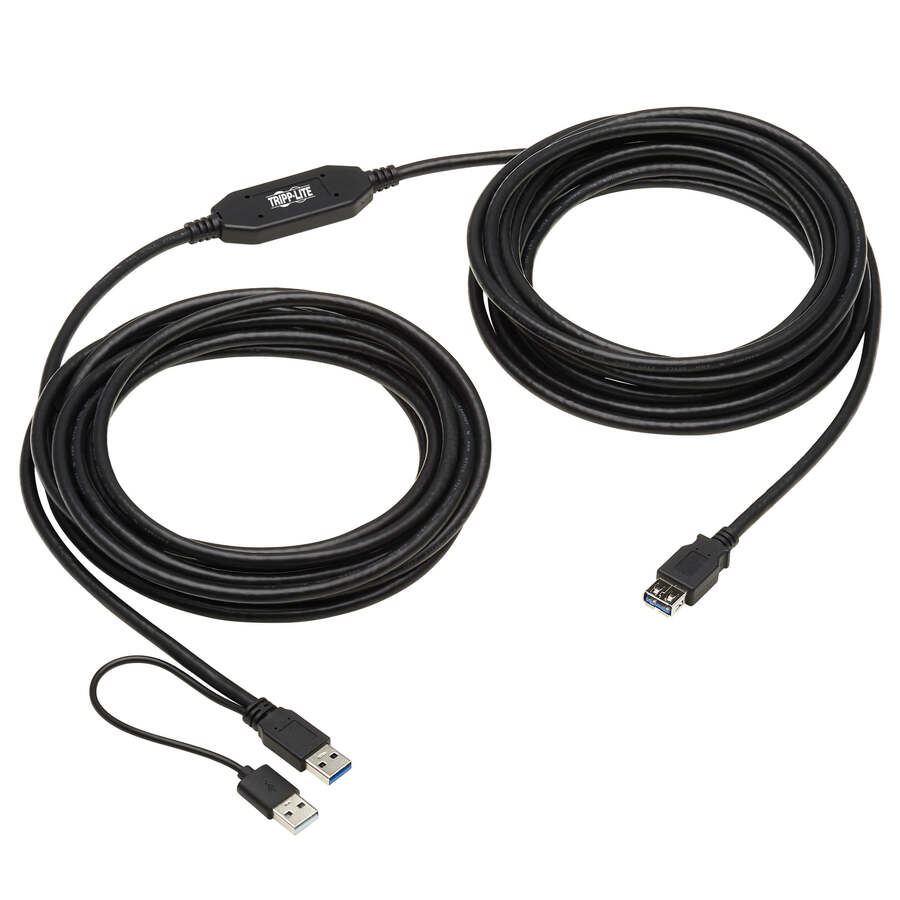 Eaton Tripp Lite Series USB 3.2 Gen 1 Active Extension Repeater Cable (A M/F), 10 m (32.8 ft.)