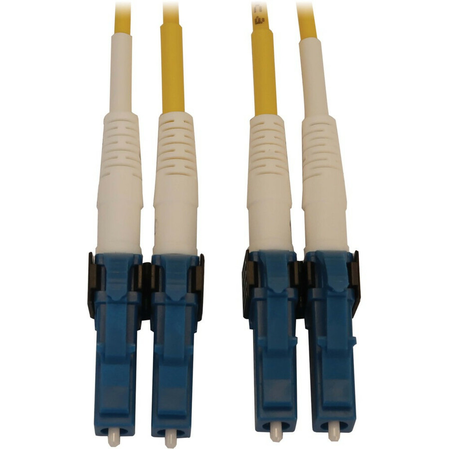 Eaton Tripp Lite Series 400G Duplex Singlemode 9/125 OS2 Switchable Fiber Optic Cable (LC/UPC M/M), LSZH, Yellow, 4 m (13.1 ft.)