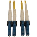 Eaton Tripp Lite Series 400G Duplex Singlemode 9/125 OS2 Switchable Fiber Optic Cable (LC/UPC M/M), LSZH, Yellow, 4 m (13.1 ft.)