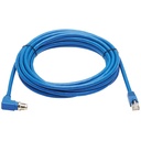 Eaton Tripp Lite Series M12 X-Code Cat6a 10G F/UTP CMR-LP Shielded Ethernet Cable (Right-Angle M12 M/RJ45 M), IP68, PoE, Blue, 3 m (9.8 ft.), TAA