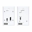 Eaton Tripp Lite Series DisplayPort to HDMI over Cat6 Extender Kit, Wall Plate, 4K 60 Hz, 4:4:4, PoC, HDCP 2.2, 230 ft. (70.1 m), TAA