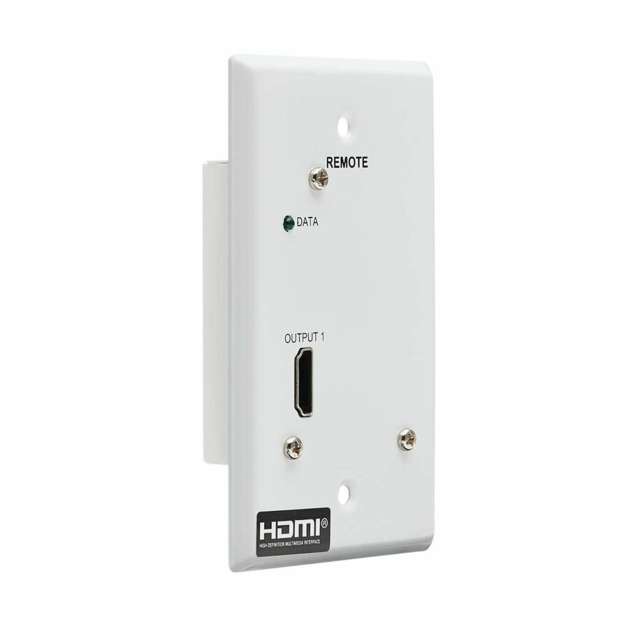 Eaton Tripp Lite Series 1-Port HDMI over Cat6 Receiver, Wall Plate - 4K 60 Hz, HDR, 4:4:4, PoC, HDCP 2.2, 230 ft. (70.1 m), TAA